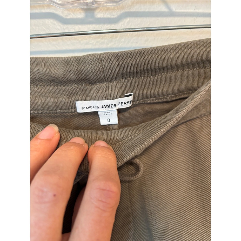 Standard James Perse Soft Drape Utility Jogger Pants Taupe Brown Casual 0 - Picture 3 of 5